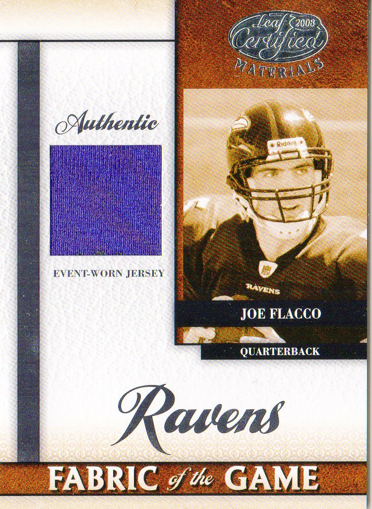 2008 Leaf Certified Materials Rookie Fabric of the Game #10 Joe Flacco