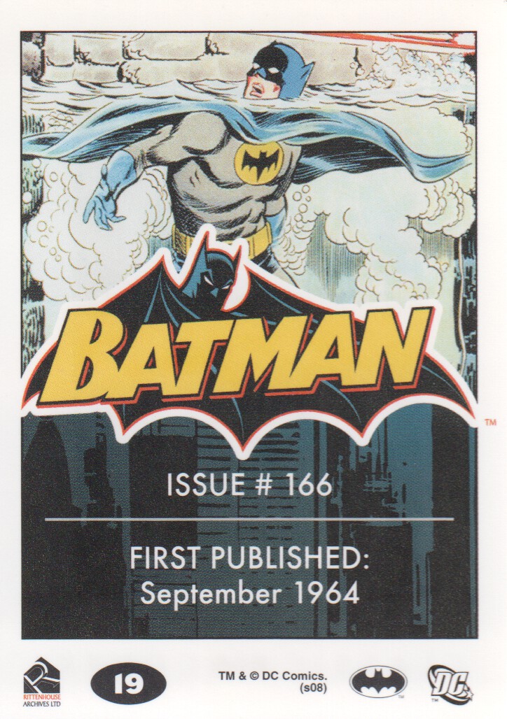 batman archives trading cards