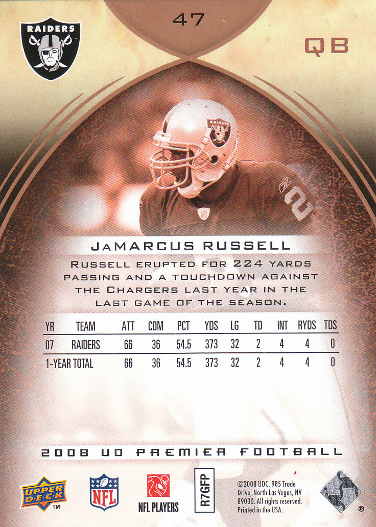 2008 Premier (Upper Deck) Football "Main and Parallel" Cards - Picture 9 of 15