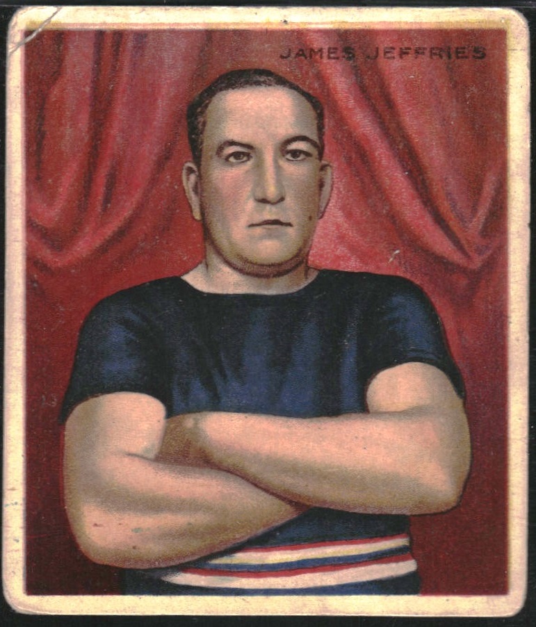 1910 T218 Mecca Champions #116 Jim Jeffries Arms Folded Boxing