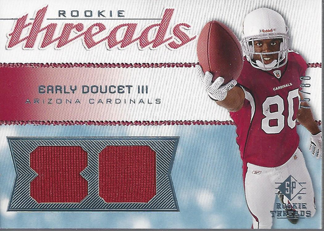 2008 SP Rookie Threads Rookie Threads Jersey Number #RTED Early Doucet/80