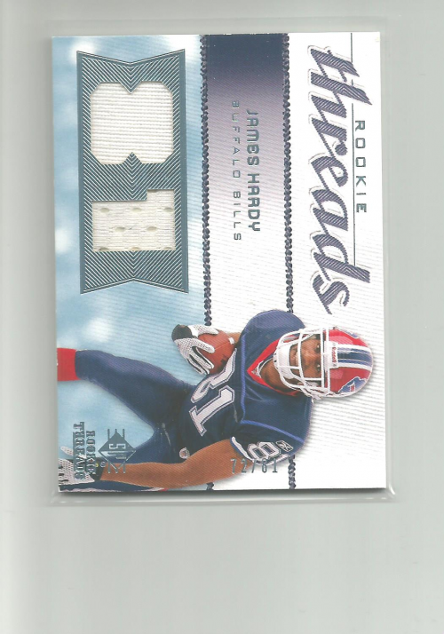 2008 SP Rookie Threads Rookie Threads Jersey Number #RTJH James Hardy/81