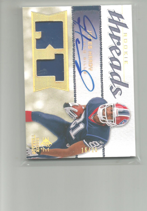 2008 SP Rookie Threads Rookie Threads Patch Autographs 25 #RTJH James Hardy