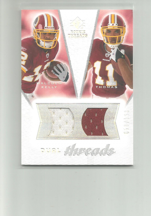 2008 SP Rookie Threads Dual Threads 160 #DTKT Malcolm Kelly/Devin Thomas