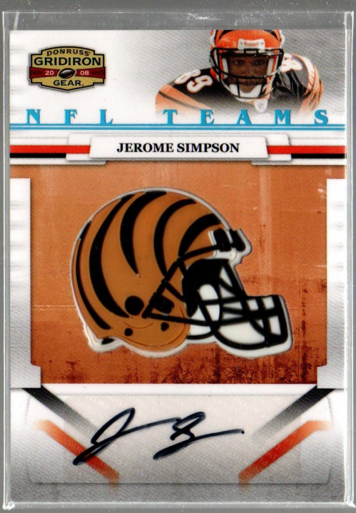 2008 Donruss Gridiron Gear NFL Teams Rookie Signatures #17 Jerome Simpson
