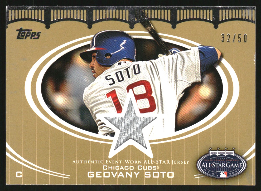2008 Topps Update All-Star Stitches Gold #GPS Geovany Soto