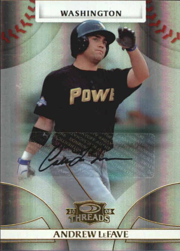 2008 Donruss Threads Signatures Gold #99 Andrew LeFave/975