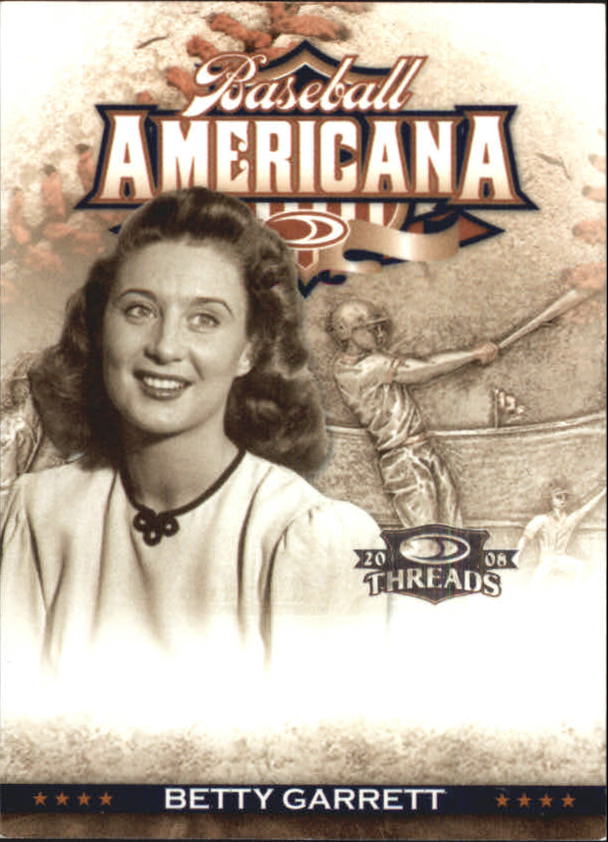 2008 Donruss Threads Baseball Americana #33 Betty Garrett