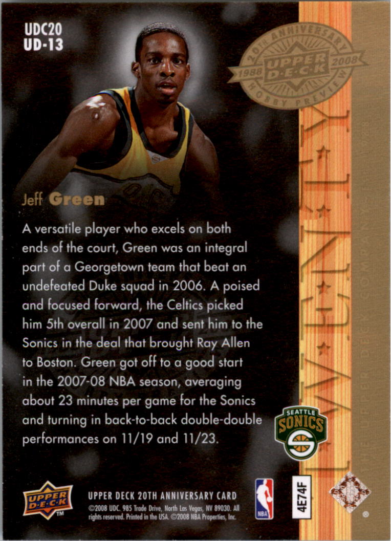 2008 Upper Deck 20th Anniversary Trading Cards Card Pick (Base)