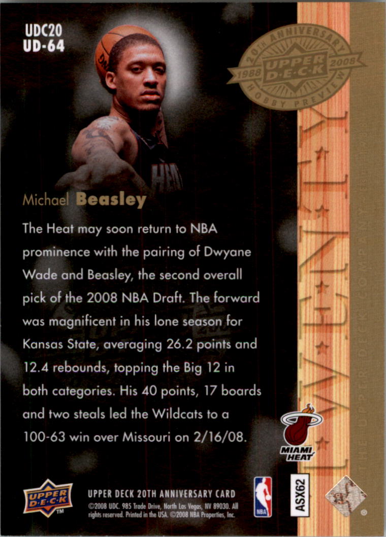 2008 Upper Deck 20th Anniversary Trading Cards Card Pick (Base)