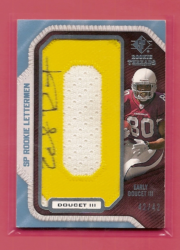 2008 SP Rookie Threads #ED48 Early Doucet AU/252* RC/(each letter serial #'d to 42)