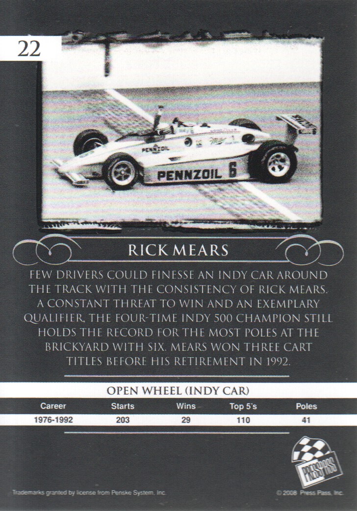 2008 Presseausweis Legenden NASCAR Racing Sammelkarten Bronze: Auswahl aus Liste - Bild 3 von 13