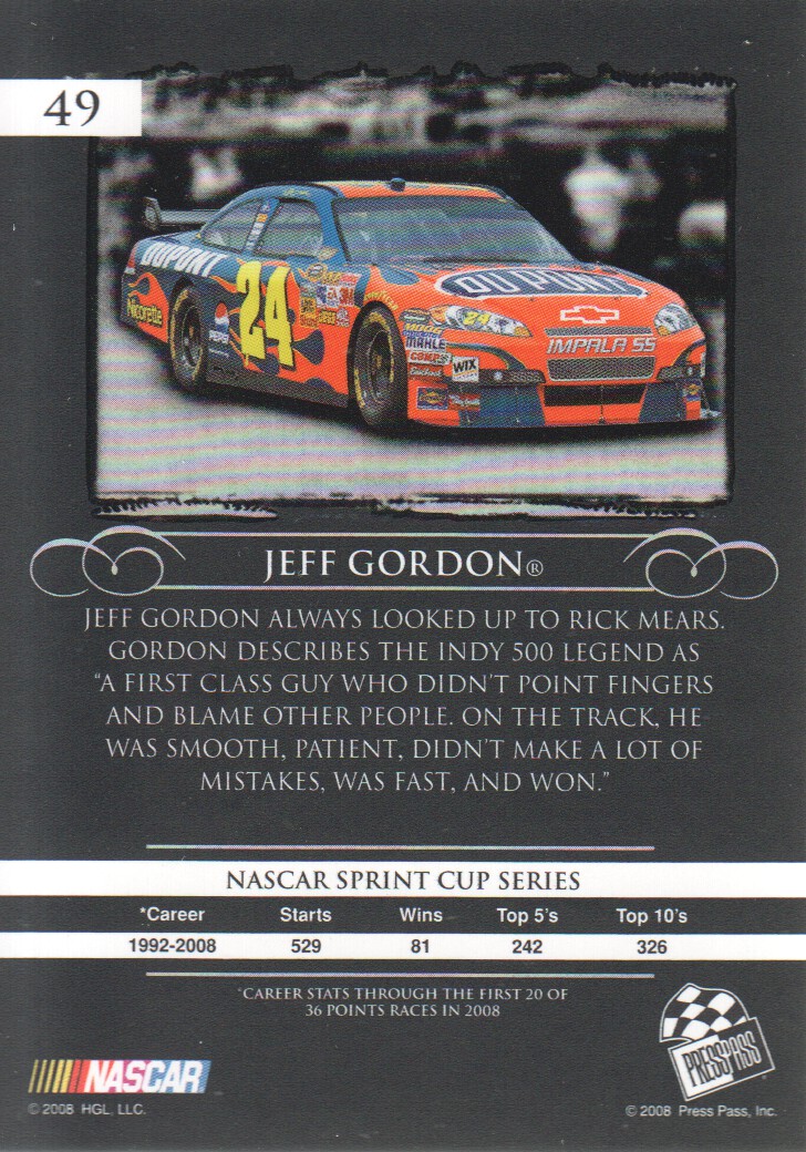 2008 Presseausweis Legenden NASCAR Racing Sammelkarten Bronze: Auswahl aus Liste - Bild 7 von 13