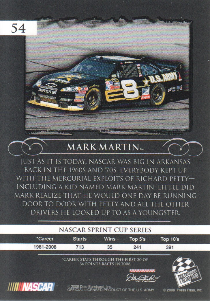 2008 Presseausweis Legenden NASCAR Racing Sammelkarten Bronze: Auswahl aus Liste - Bild 9 von 13