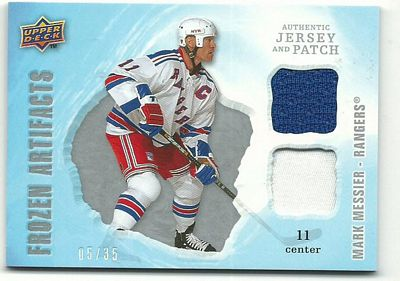 2008-09 Artifacts Frozen Artifacts Jersey Patch Combo Silver #FADMM Mark Messier