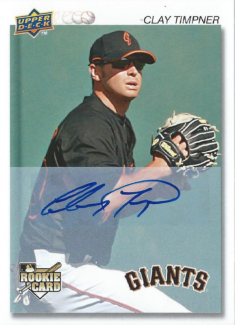 2008 Upper Deck Timeline 1992 UD Minor League Autographs #105 Clay Timpner