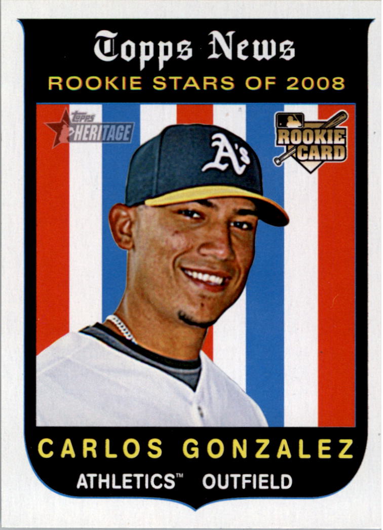 2008 Topps Heritage #578 Carlos Gonzalez (RC)