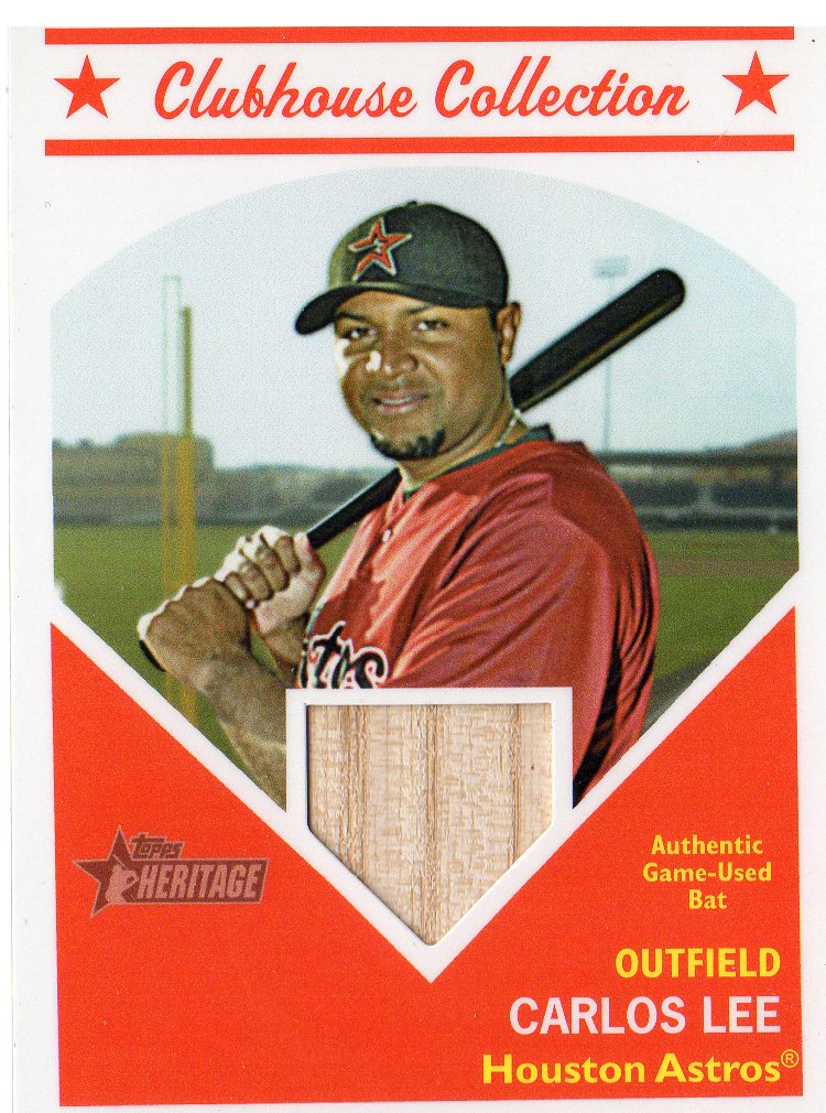 2008 Topps Heritage Clubhouse Collection Relics #CL Carlos Lee HN B