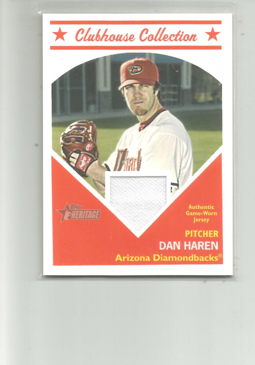 2008 Topps Heritage Clubhouse Collection Relics #DH Dan Haren HN C