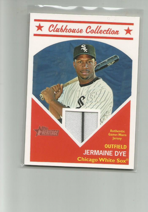 2008 Topps Heritage Clubhouse Collection Relics #JD Jermaine Dye HN C