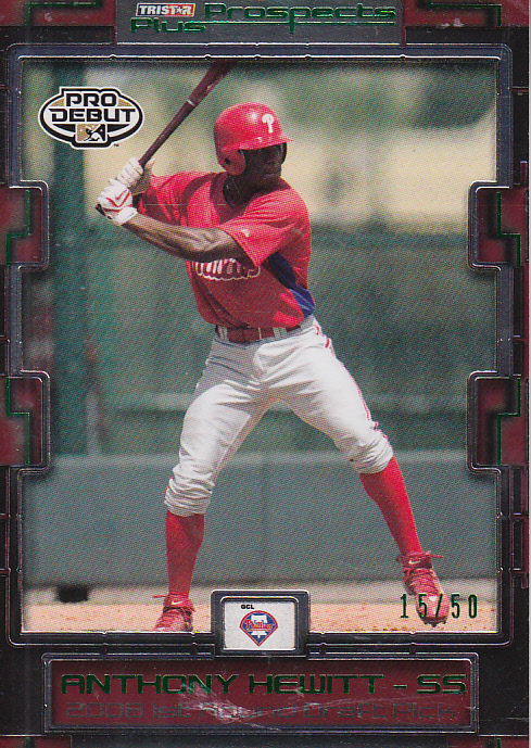 2008 TRISTAR Prospects Plus Green #25 Anthony Hewitt