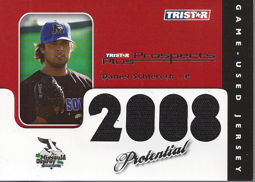 2008 TRISTAR Prospects Plus PROtential Game Used #PDS Daniel Schlereth