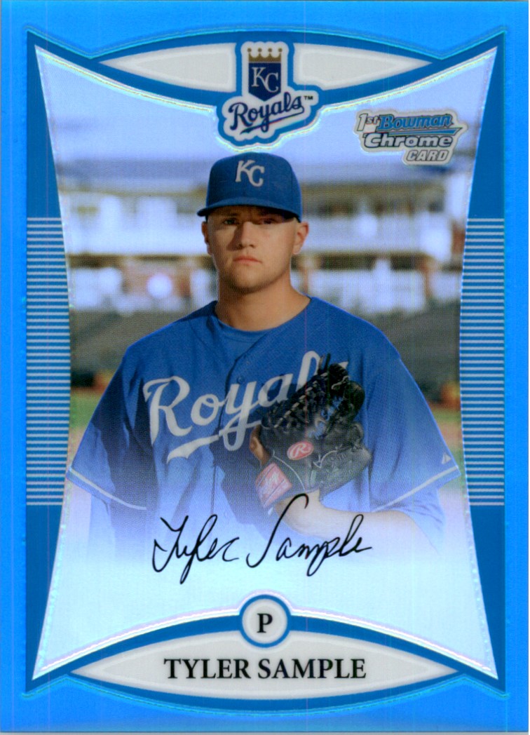 2008 Bowman Chrome Draft Prospects Blue Refractors #BDPP29 Tyler Sample DP