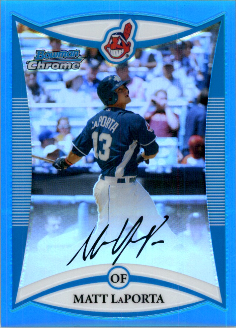 2008 Bowman Chrome Draft Prospects Blue Refractors #BDPP71 Matt LaPorta FG