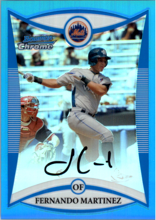2008 Bowman Chrome Draft Prospects Blue Refractors #BDPP101 Fernando Martinez FG