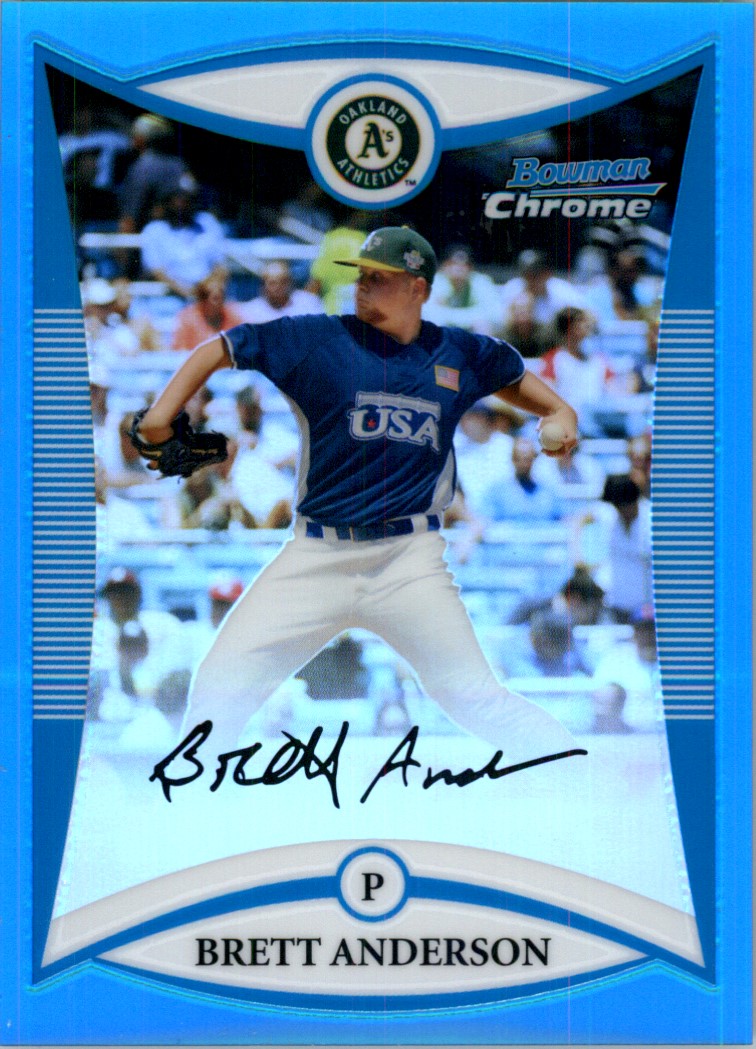 2008 Bowman Chrome Draft Prospects Blue Refractors #BDPP108 Brett Anderson FG