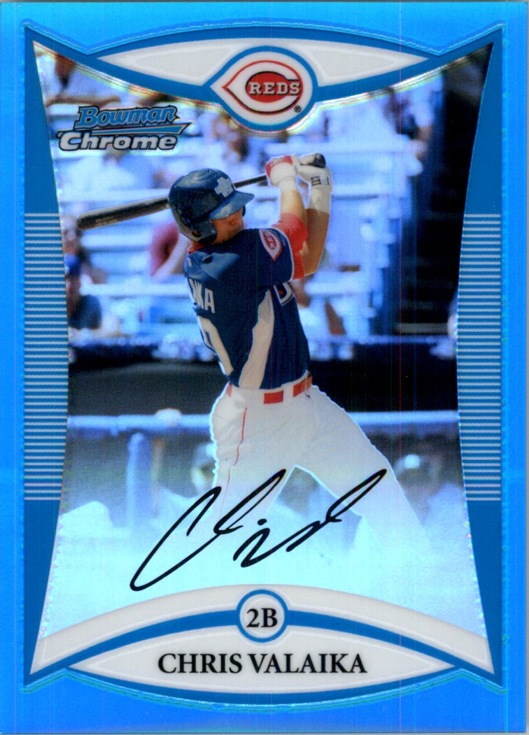 2008 Bowman Chrome Draft Prospects Blue Refractors #BDPP109 Chris Valaika FG