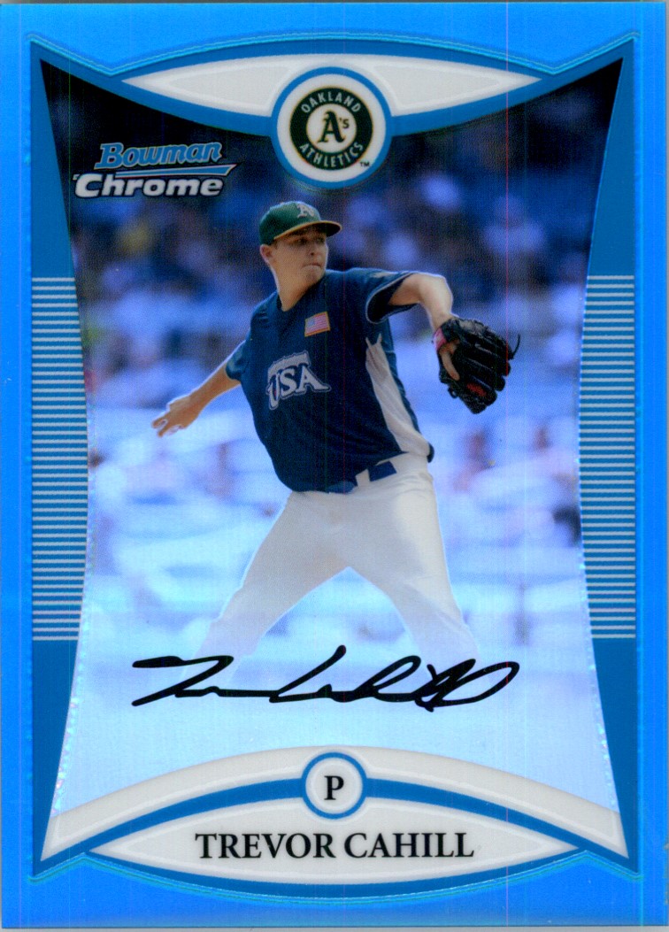 2008 Bowman Chrome Draft Prospects Blue Refractors #BDPP110 Trevor Cahill FG