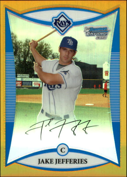 2008 Bowman Chrome Draft Prospects Gold Refractors #BDPP55 Jake Jefferies DP