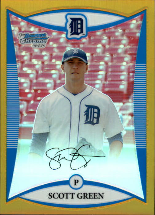 2008 Bowman Chrome Draft Prospects Gold Refractors #BDPP59 Scott Green DP