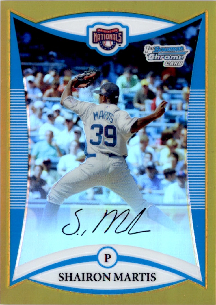2008 Bowman Chrome Draft Prospects Gold Refractors #BDPP70 Shairon Martis FG