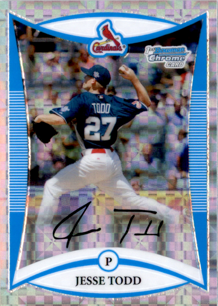 2008 Bowman Chrome Draft Prospects X-Fractors #BDPP98 Jesse Todd FG