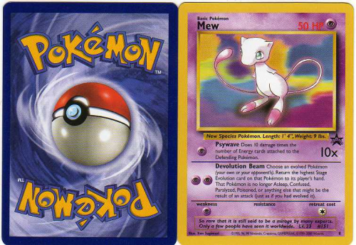  Wizards of the Coast Pokemon - Mew (Pokemon TCG Card) 1999-2002  Pokemon Exclusive Black Star Promos #8 : Toys & Games