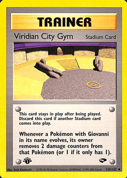 2000 Pokemon Gym Challenge 1st Edition #123  Viridian City Gym U