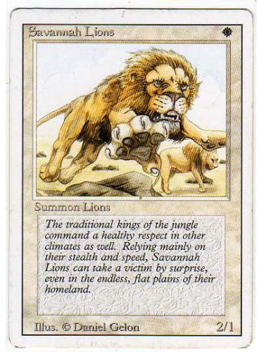 1994 Magic The Gathering Revised Edition #39 Savannah Lions R