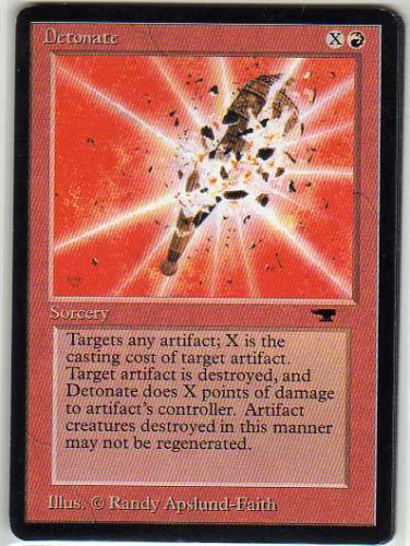 1994 Magic The Gathering Antiquities #24 Detonate U3