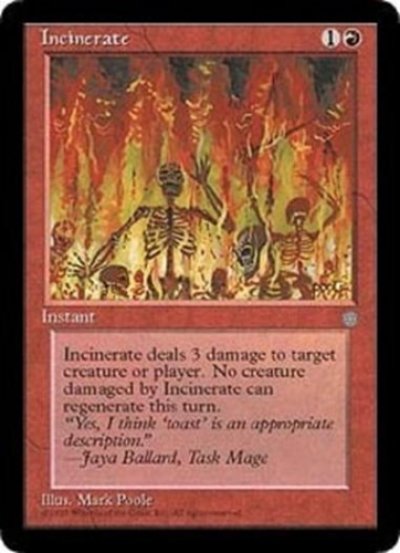 1995 Magic: The Gathering Ice Age #NNO Incinerate C - NM 1995 Magic: The Gathering Ice Age #NNO Incinerate C - NM