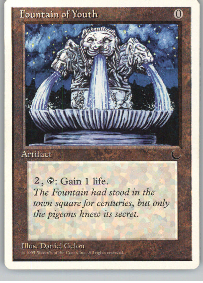 1995 mtg cards 1995 Magic: The Gathering Chronicles #NNO Fountain of Youth C