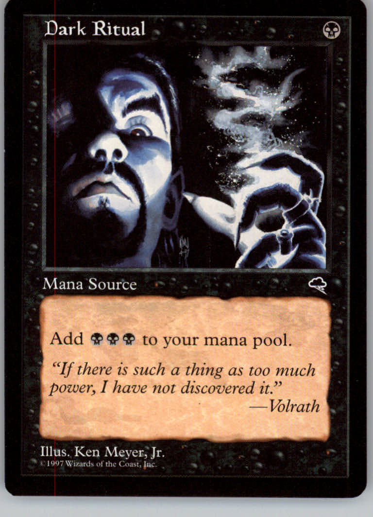 1997 Magic The Gathering Tempest #118 Dark Ritual C - NM