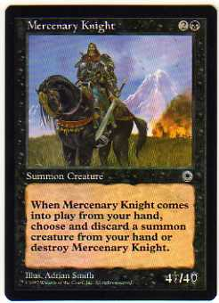 1997 Magic The Gathering Portal #99 Mercenary Knight R