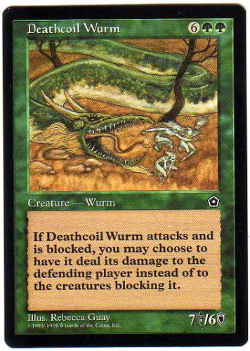1998 Magic The Gathering Portal Second Age #125 Deathcoil Wurm R