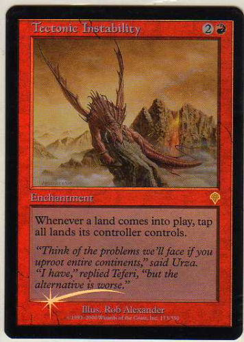 2000 Magic The Gathering Invasion Foil #173 Tectonic Instability R