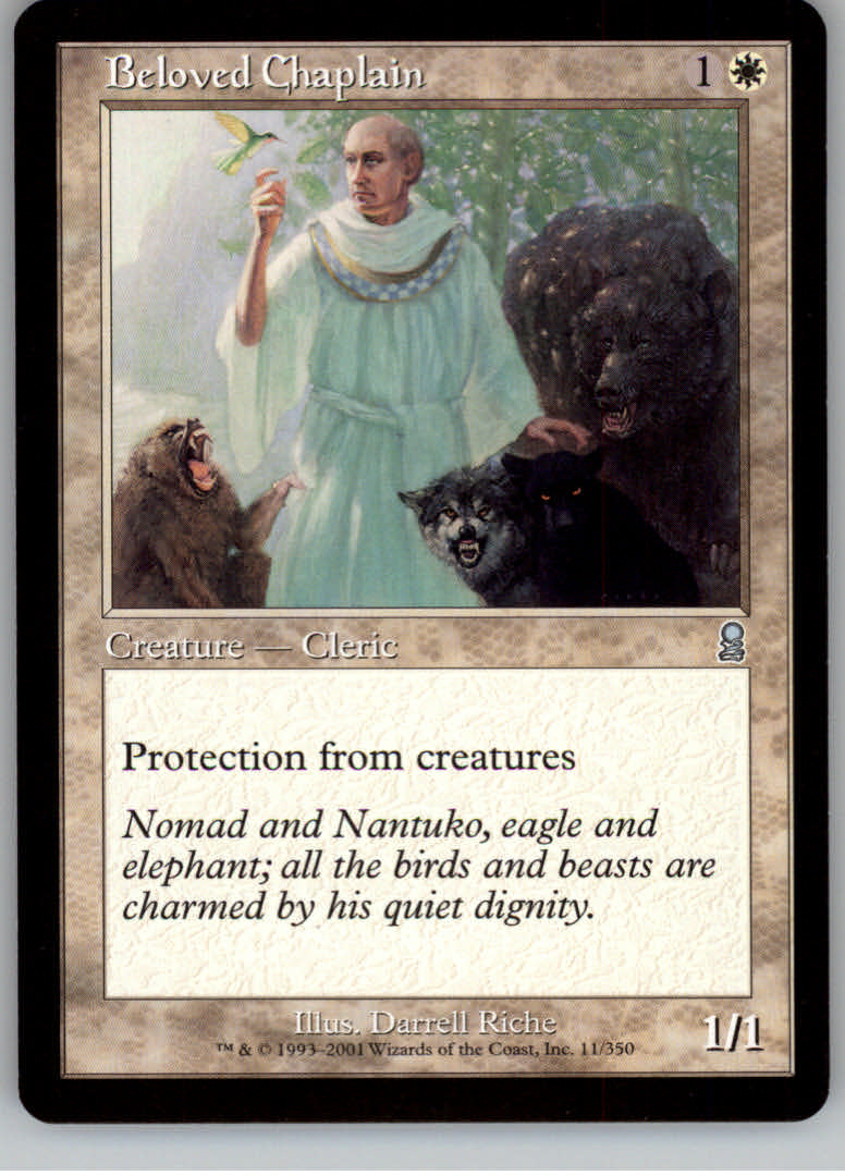 2001 Magic The Gathering Odyssey #11 Beloved Chaplain U :W: