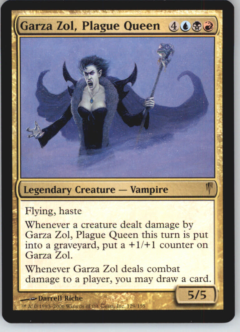2006 Magic The Gathering Coldsnap #129 Garza Zol, Plague Queen R  :B:/:K:/:R: - NM
