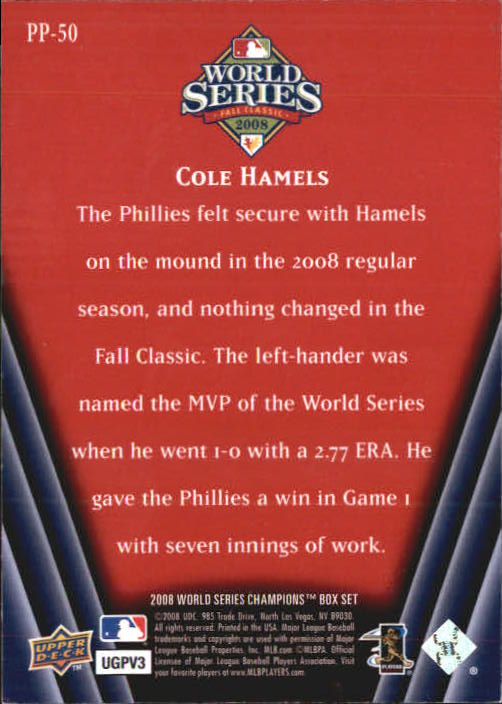 John Clark on X: Phillies 2008 World Series MVP Cole Hamels is officially  retiring That means all members of that 08 World Series team are retired   / X