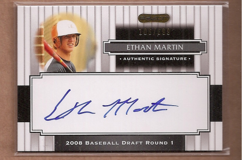 2008 Razor Signature Series #115 Ethan Martin AU/699